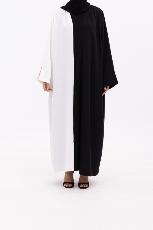 Abaya Elice noir & blanc