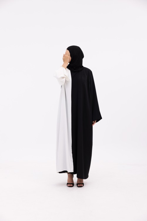 Abaya Elice noir & blanc