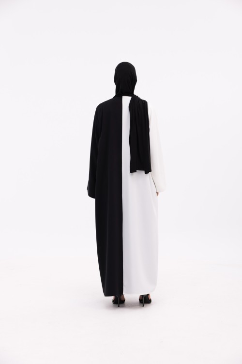Abaya Elice noir & blanc