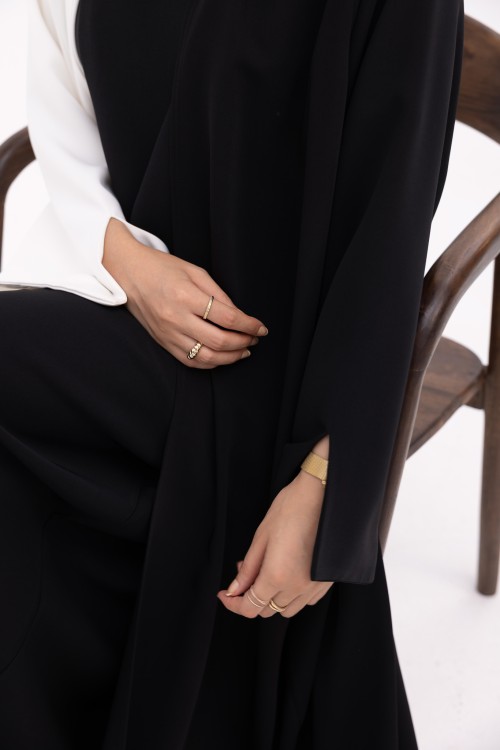 Abaya Elice noir & blanc