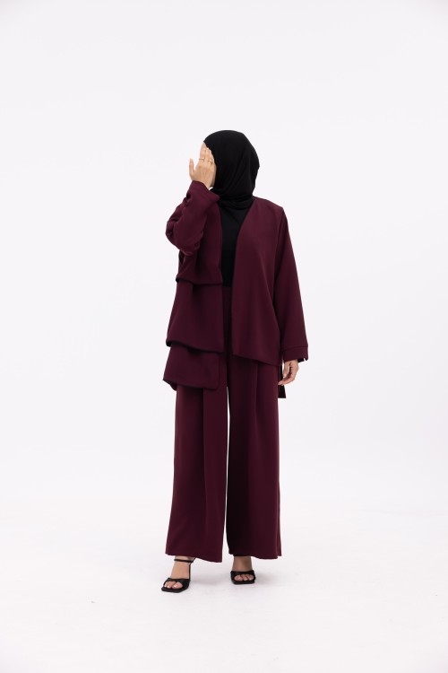 Ensemble Drika aubergine