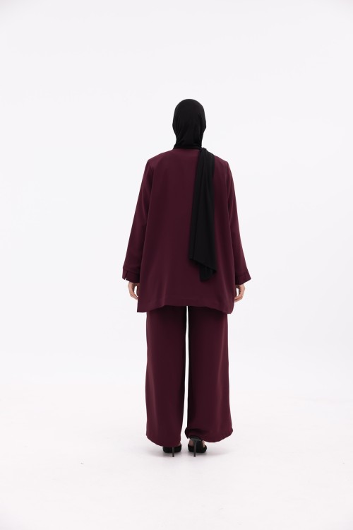 Ensemble Drika aubergine