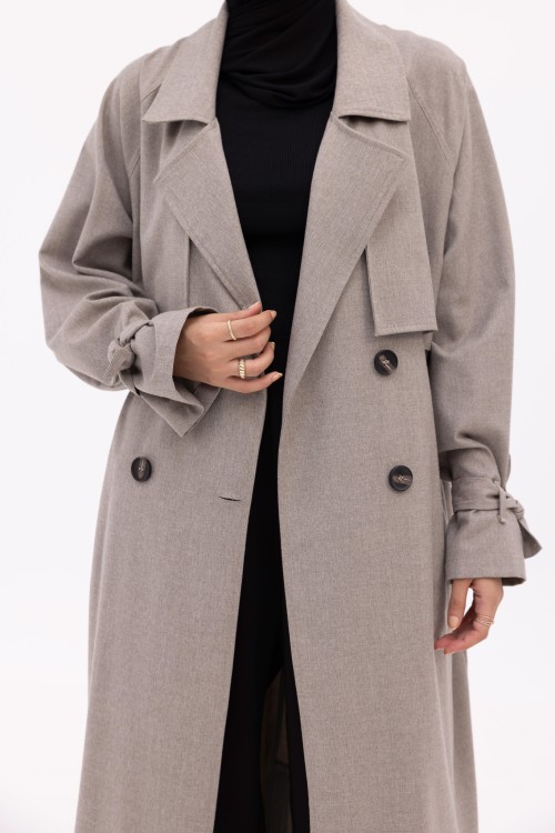 Trench Marion gris chiné