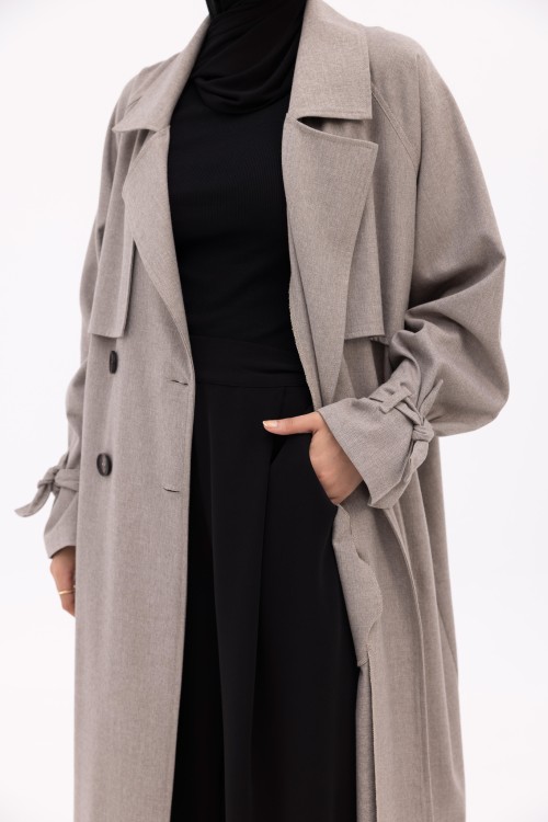 Trench Marion gris chiné