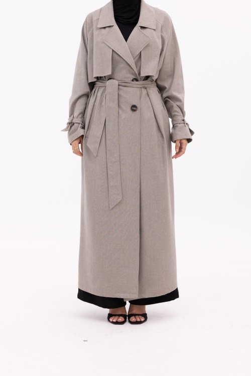 Trench Marion gris chiné