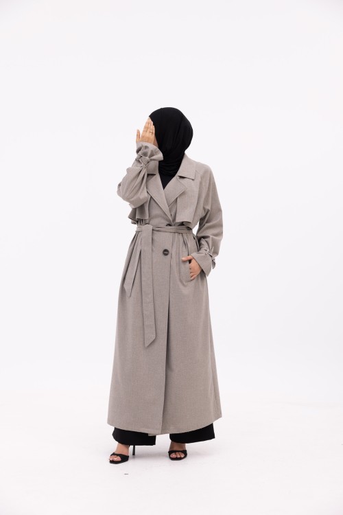 Trench Marion gris chiné