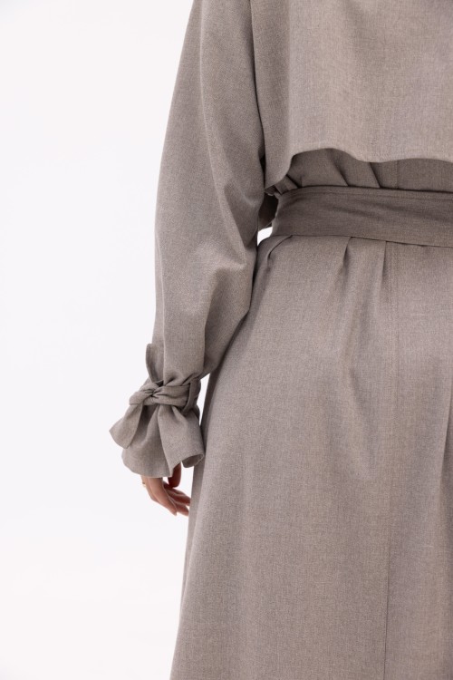 Trench Marion gris chiné