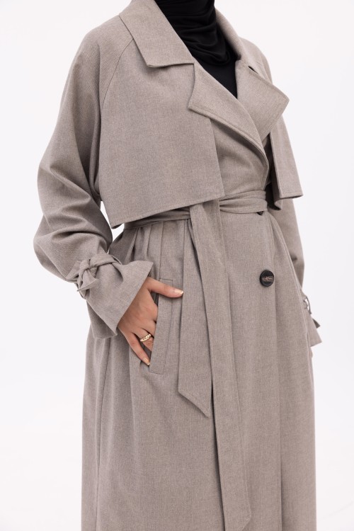 Trench Marion gris chiné