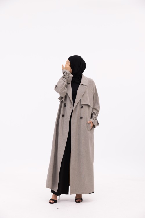 Trench Marion gris chiné