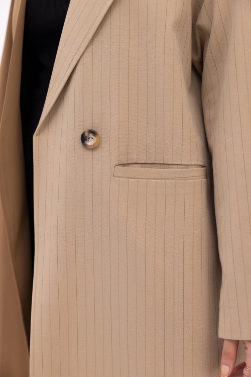 Blazer Noemie camel & beige rayé