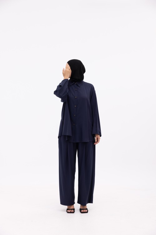 Ensemble Ayna bleu marine