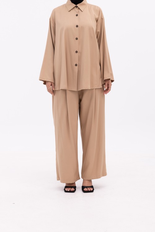 Ensemble Ayna beige caramel