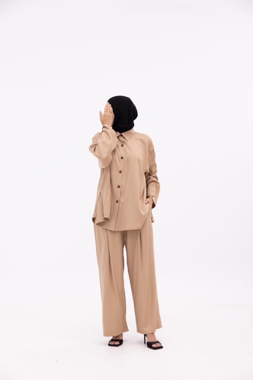 Ensemble Ayna beige caramel