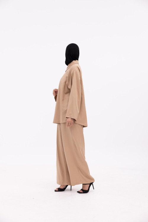 Ensemble Ayna beige caramel