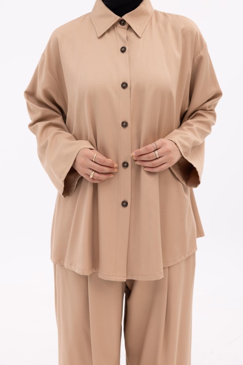 Ensemble Ayna beige caramel