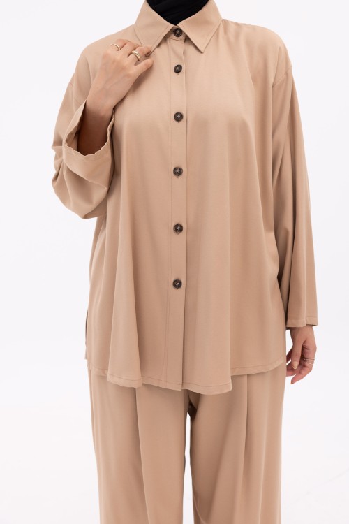 Ensemble Ayna beige caramel