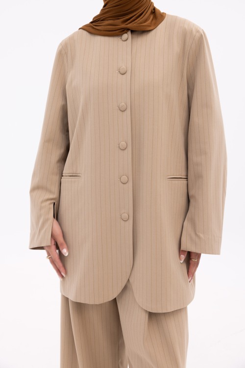 Ensemble Maris beige rayé