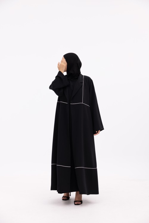 Abaya Ariane noir & blanc