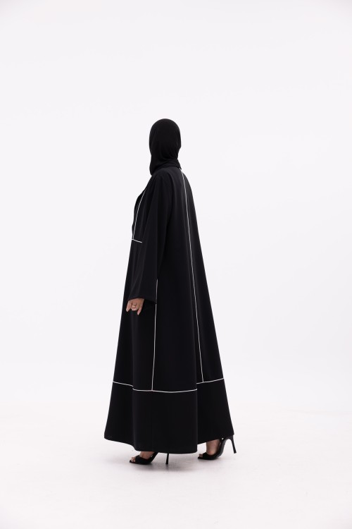 Abaya Ariane noir & blanc