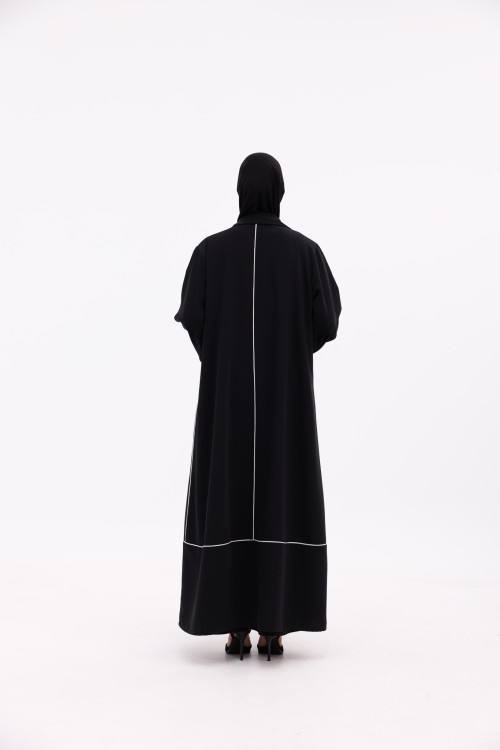 Abaya Ariane noir & blanc