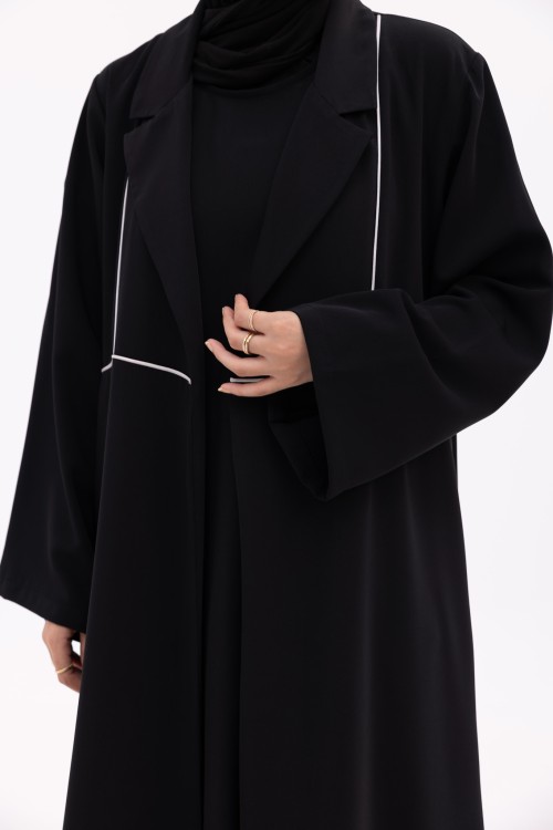 Abaya Ariane noir & blanc