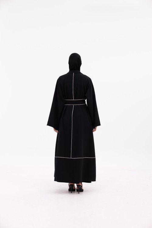 Abaya Ariane noir & blanc