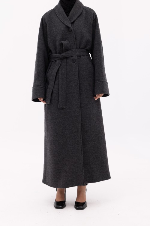 Manteau Alexia gris chiné
