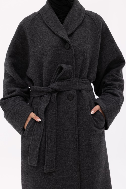 Manteau Alexia gris chiné