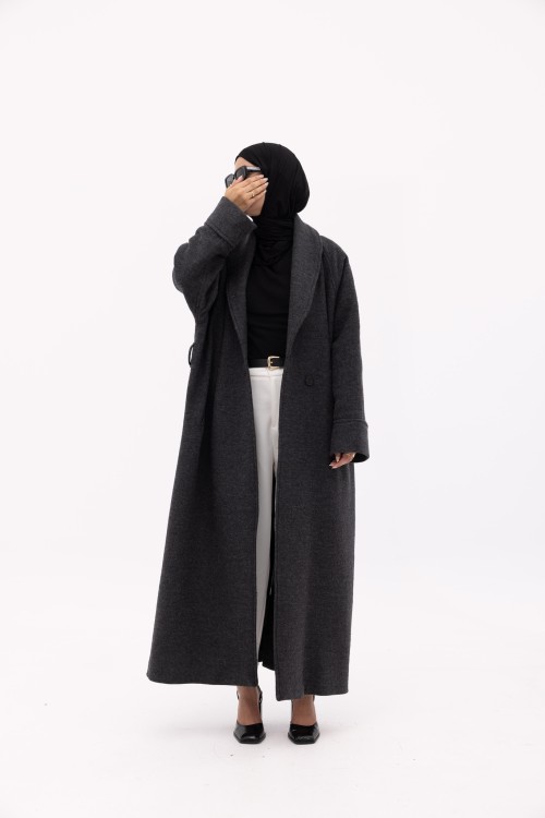 Manteau Alexia gris chiné