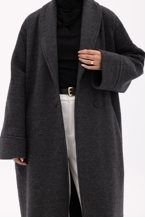 Manteau Alexia gris chiné