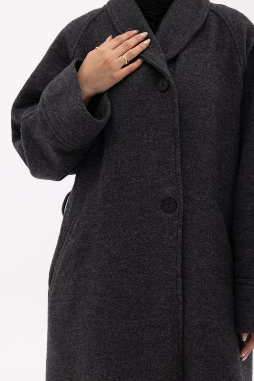 Manteau Alexia gris chiné