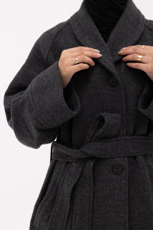 Manteau Alexia gris chiné