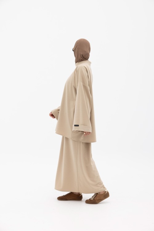 Jupe basic beige