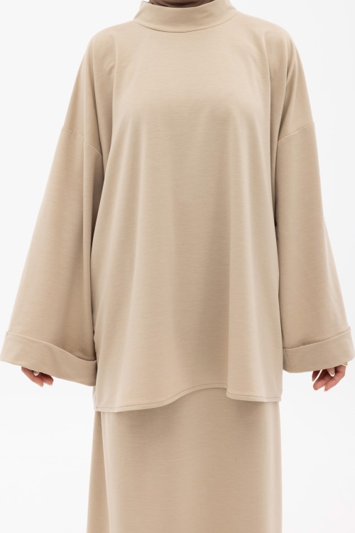 Sweat basic beige