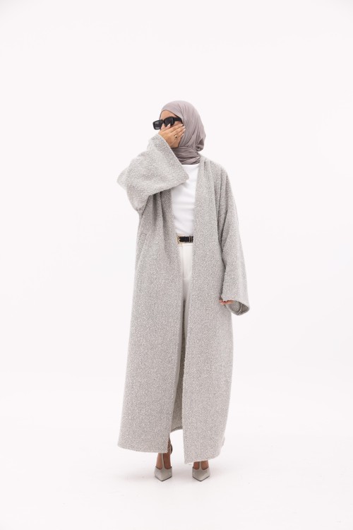 Shela coat gris clair