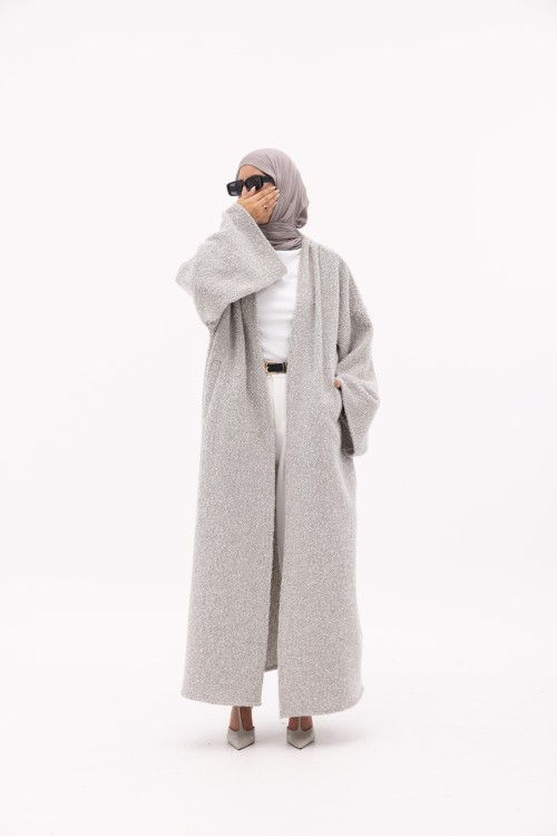 Shela coat gris clair
