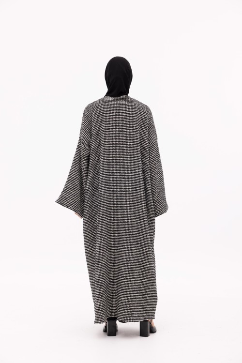 Shela coat chiné noir