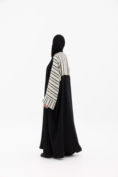 Abaya Gaby winter rayée