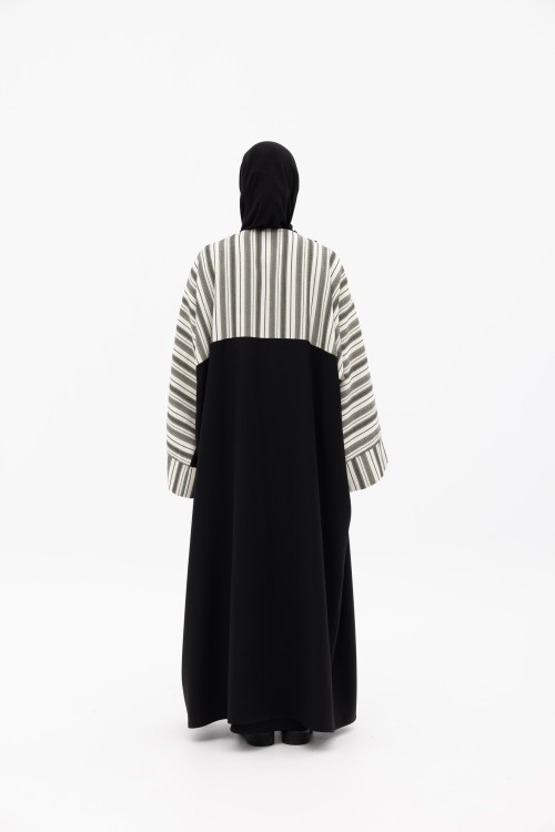 Abaya Gaby winter rayée