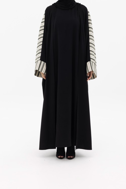 Abaya Gaby winter rayée