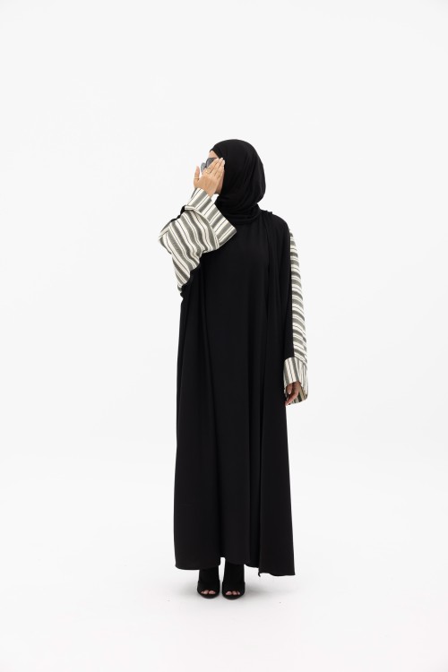 Abaya Gaby winter rayée