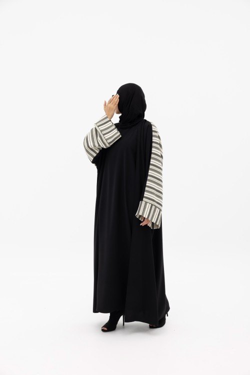 Abaya Gaby winter rayée