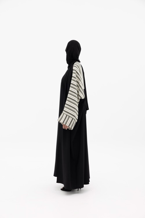 Abaya Gaby winter rayée