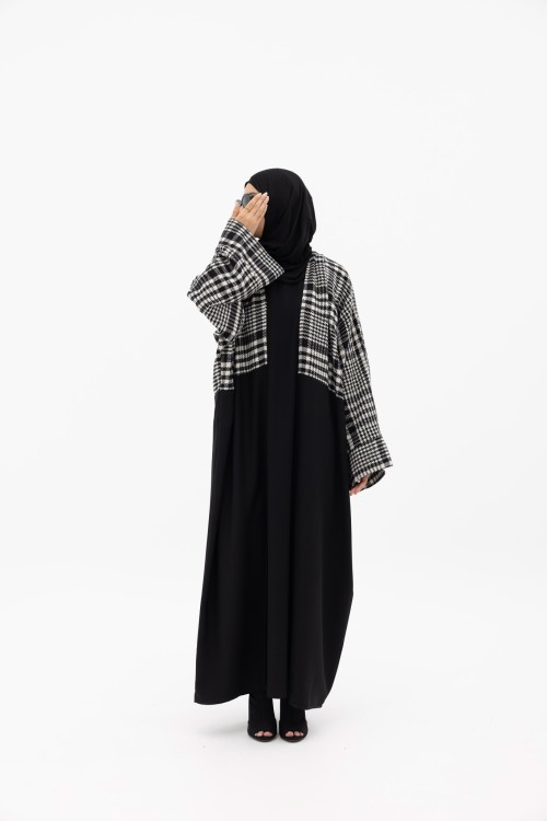 Abaya Mymy noir&blanc