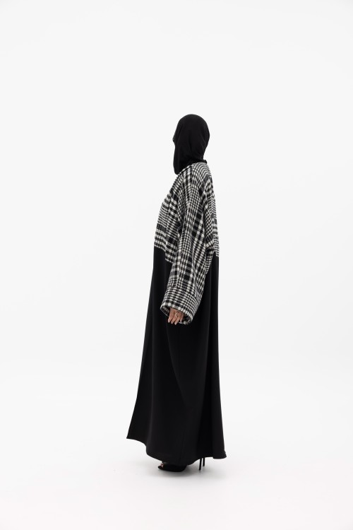 Abaya Mymy noir&blanc