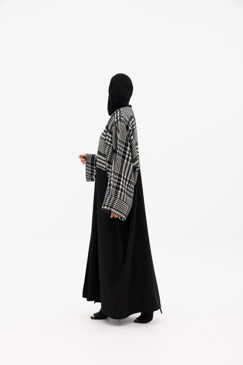 Abaya Mymy noir&blanc