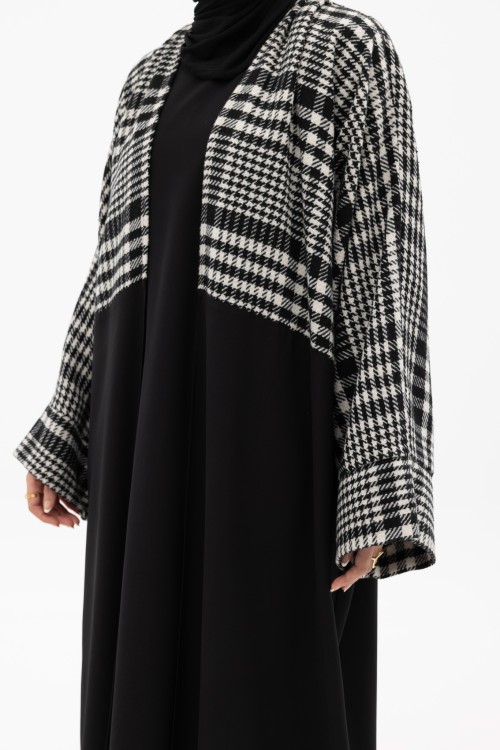 Abaya Mymy noir&blanc
