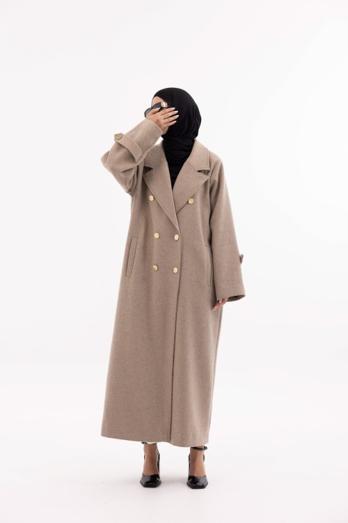 Manteau Sézanne beige foncé