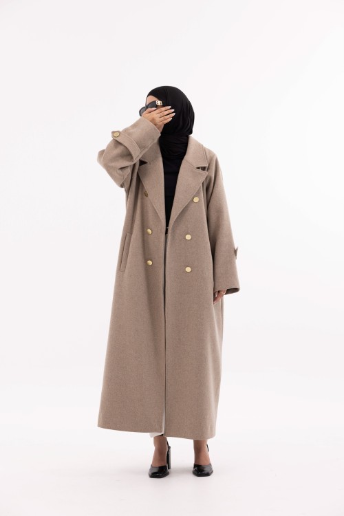 Manteau Sézanne beige foncé