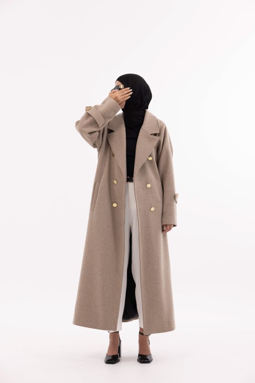 Manteau Sézanne beige foncé